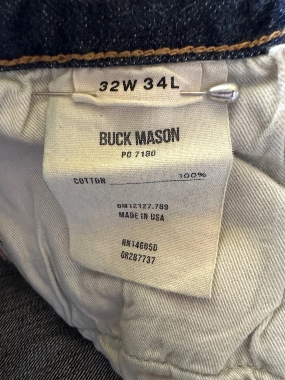 3 Buck Mason Cowboy Cut Loomstate Selvedge Jeans - 32x34 - USA - Picture 2 of 13